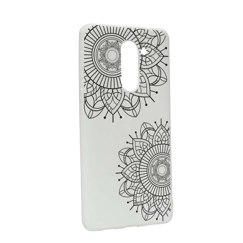 Husa Huawei Mate 9 Lite / Honor 6X, Silicon, Black Flowers W117