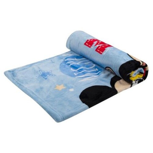Paturica iMK® pentru bebelusi, Model cu Micky Mouse, Material pufos , 75 x 100 cm