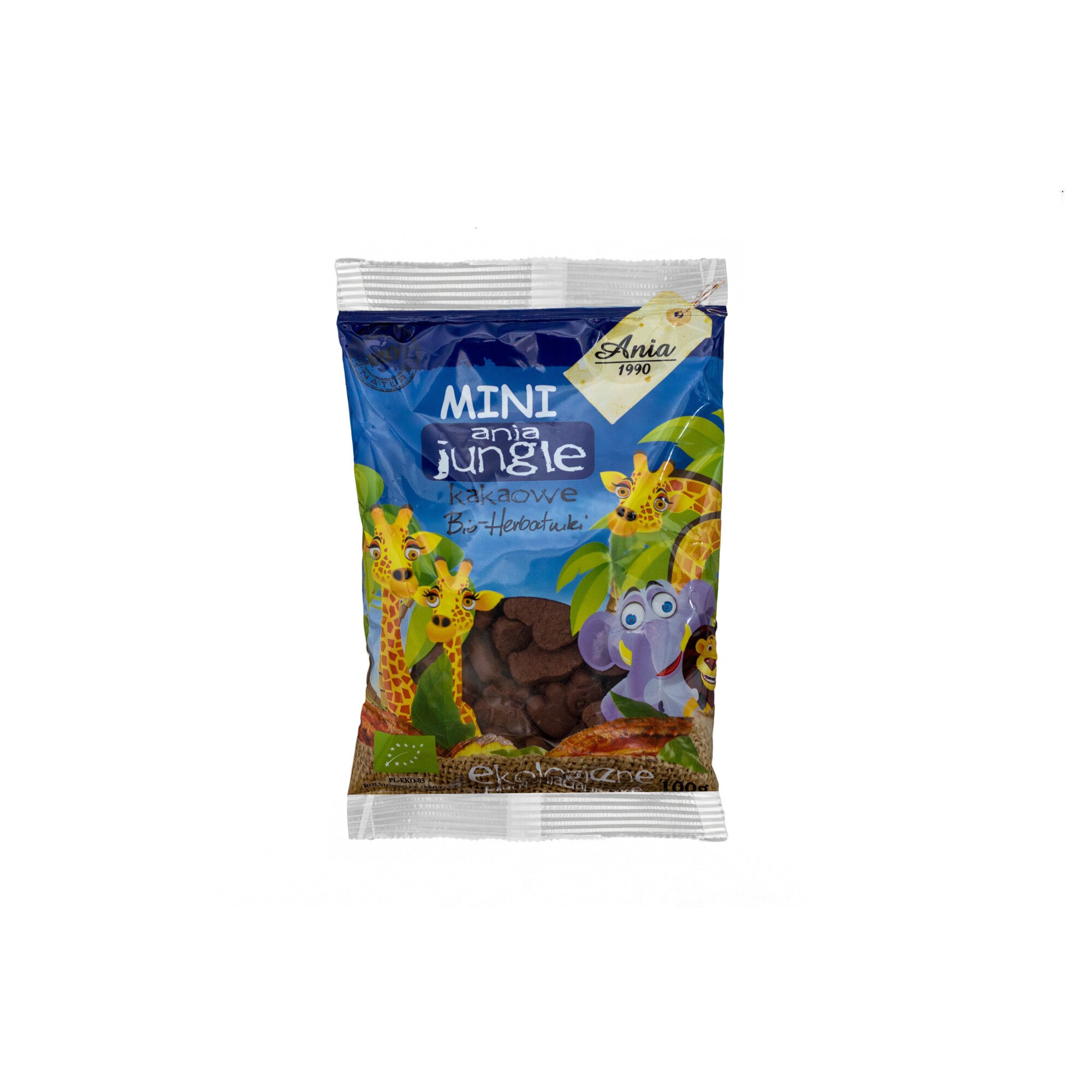 Biscuiti mini Jungle cu cacao ECO 100 g