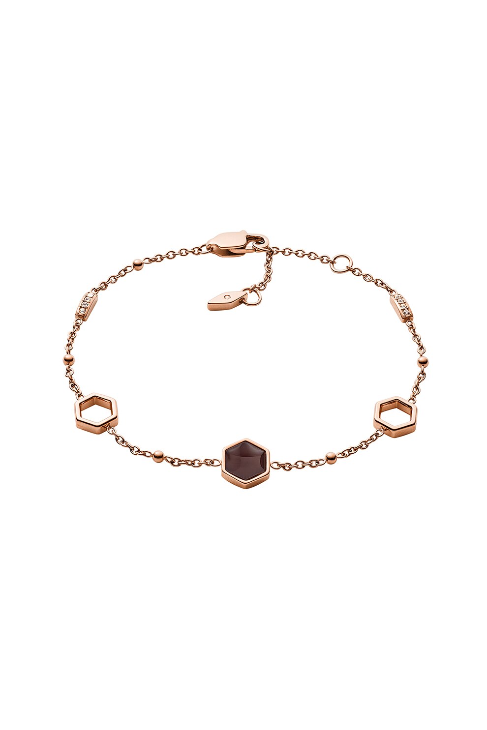 Fossil, Bratara cu pietre semipretioase, Auriu rose