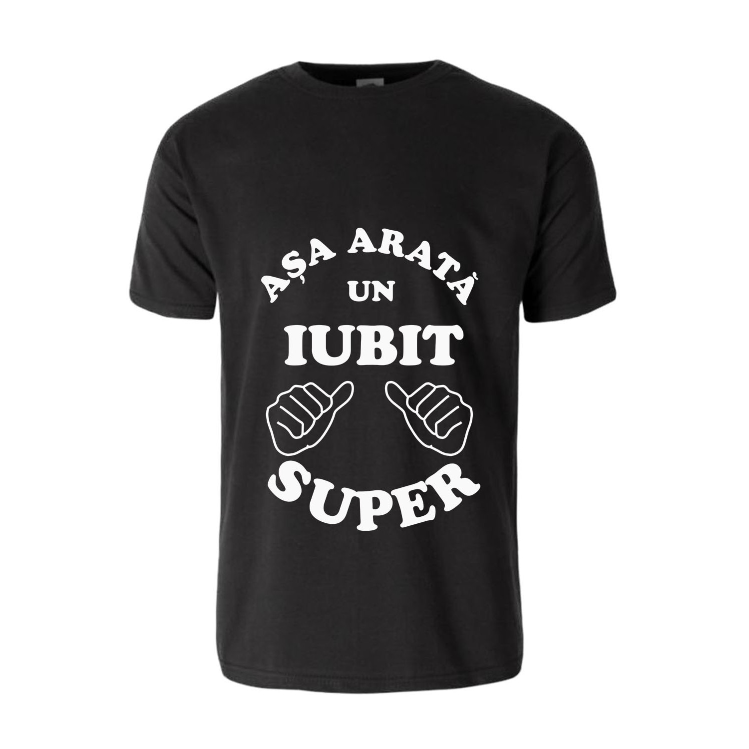 Tricou personalizat Fruit of the loom Asa arata un Iubit super L negru