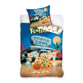 Lenjerie de pat Carbotex 160 x 200 cm Flinstones Lenjerie de pat Carbotex 160 x 200 cm Flinstones