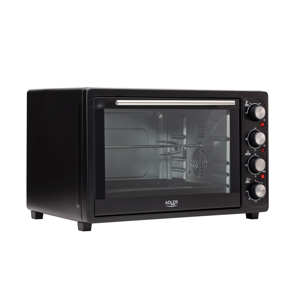 Cuptor Electric Adler, Volum 45L, Putere 2000W, 3 Moduri Incalzire, Controlul Temperaturii, Timer, Suport pentru Tava si Gratar, Culoare Negru