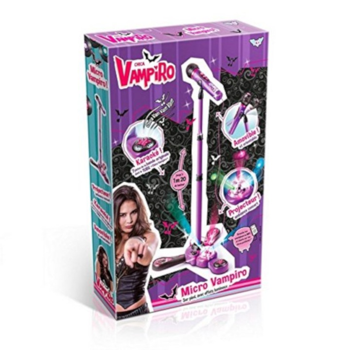 Детски микрофон за караоке от Canal Toys с Chica Vampiro, многоцветен