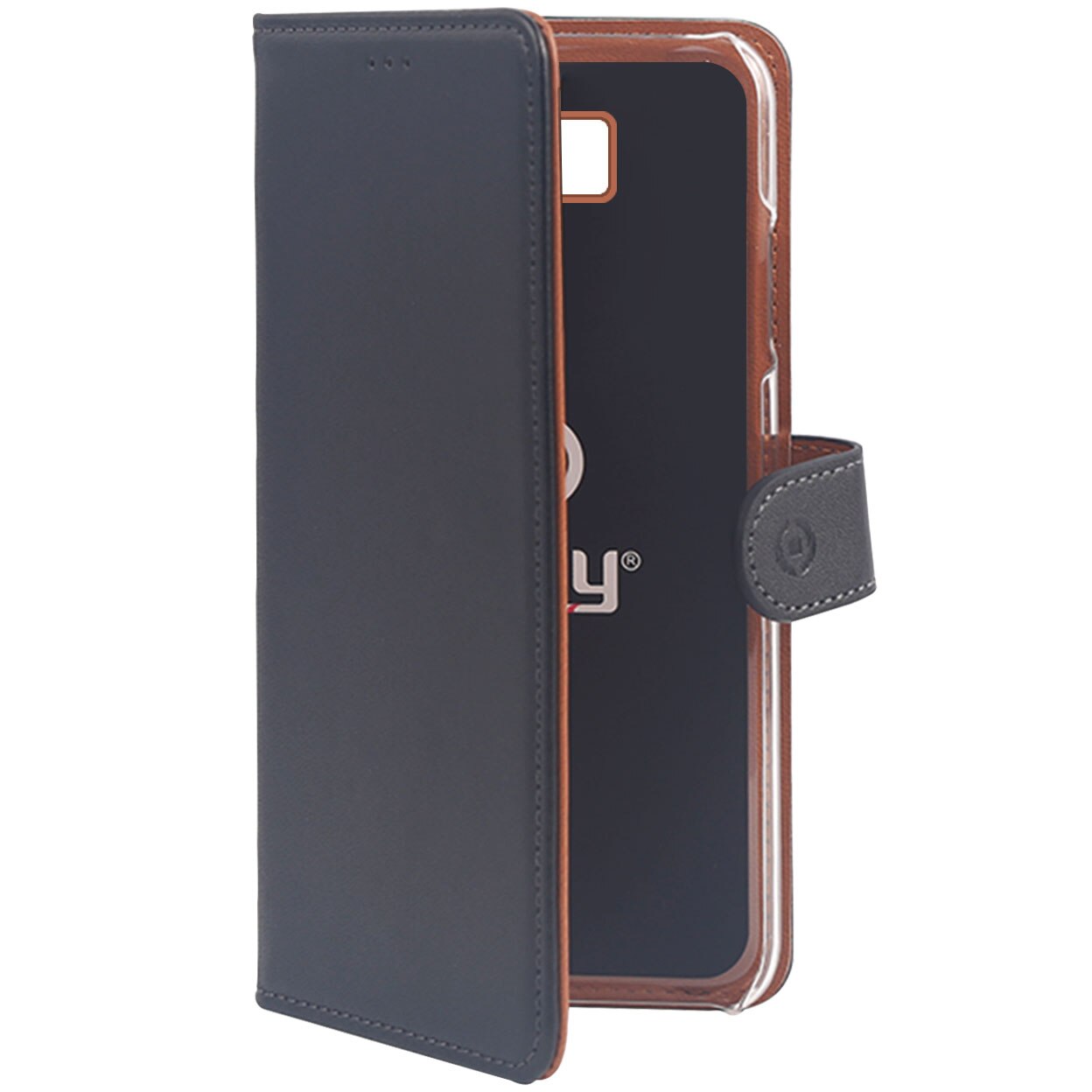 Husa de protectie Celly Wally pentru Samsung Galaxy J4 Plus, Negru