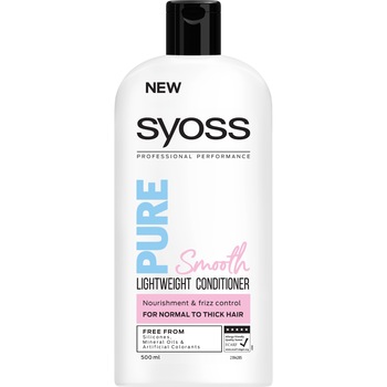 Balsam Syoss Pure Smooth pentru par normal si par cu fir gros, 500 ml Balsam Syoss Pure Smooth pentru par normal si par cu fir gros, 500 ml