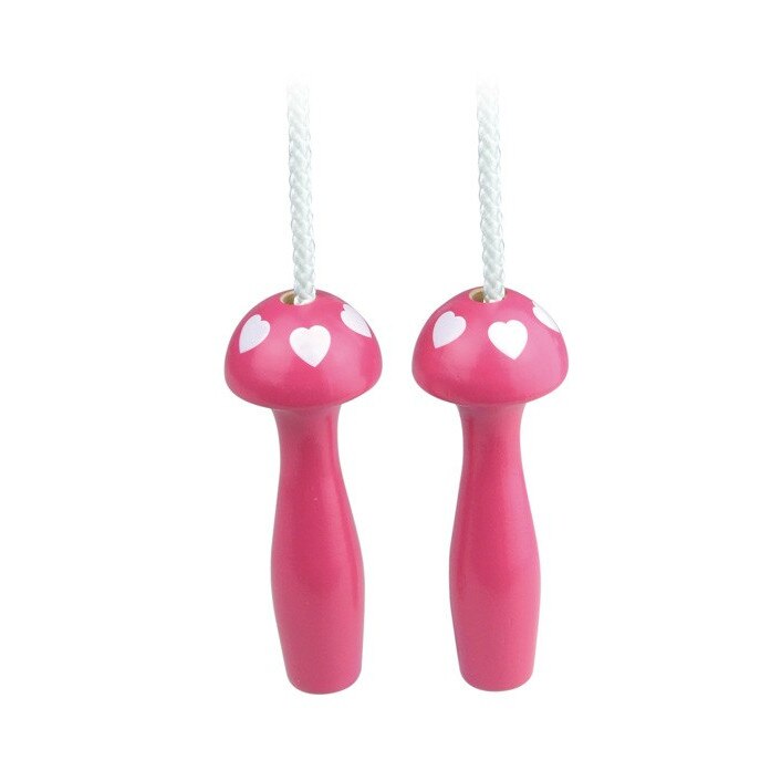 Coarda de sarit pentru copii - Roz cu inimioare albe