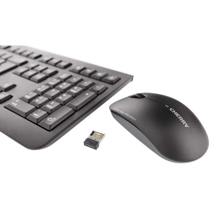 Безжичен комплект Cherry DW 3000, Черен, USB