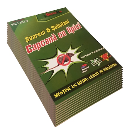 Set 10 capcane pentru soareci, cu lipici, tip carte
