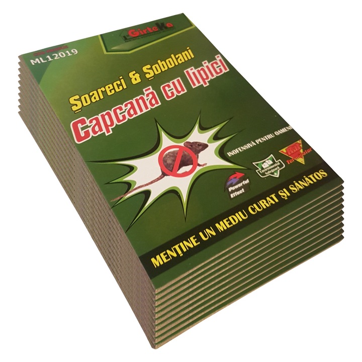 Set 10 capcane pentru soareci, cu lipici, tip carte
