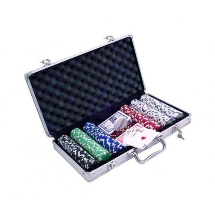 Комплект за покер EDY®, С 300 чипа, Чанта, Дипломатически тип