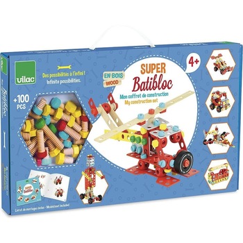 Set de constructie 100 piese - Batibloc Set de constructie 100 piese - Batibloc