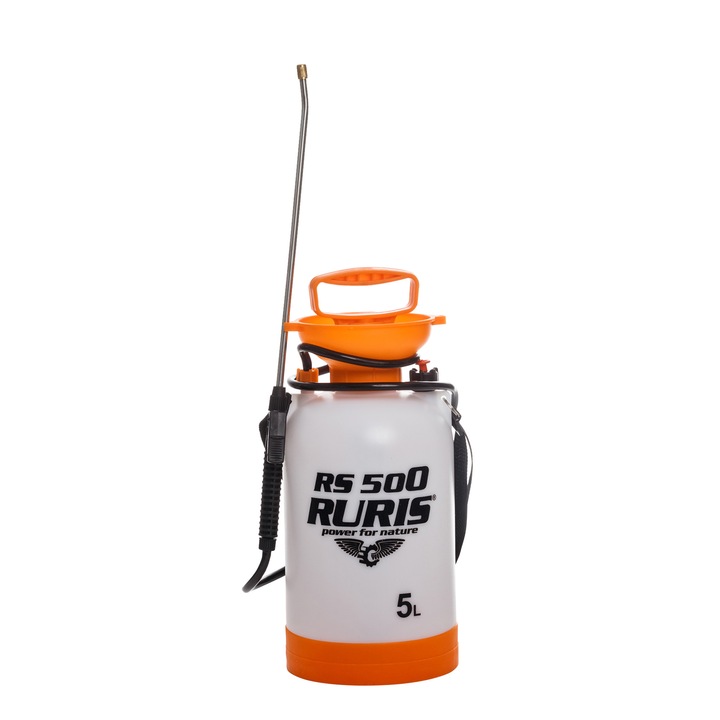 Пулверизатор Ruris RS 500, 5 л, Ръчен, Метален прът, Работно налягане 0.3 Mpa, 1.3 кг