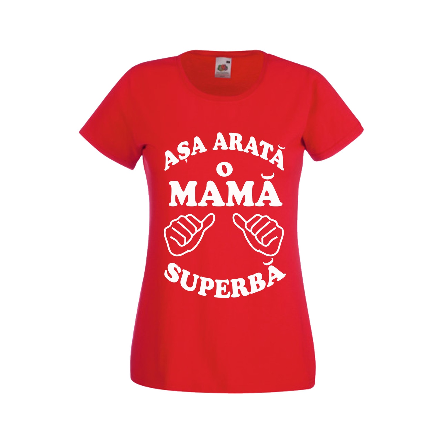Tricou personalizat Fruit of the loom Asa arata o mama superba XXL rosu