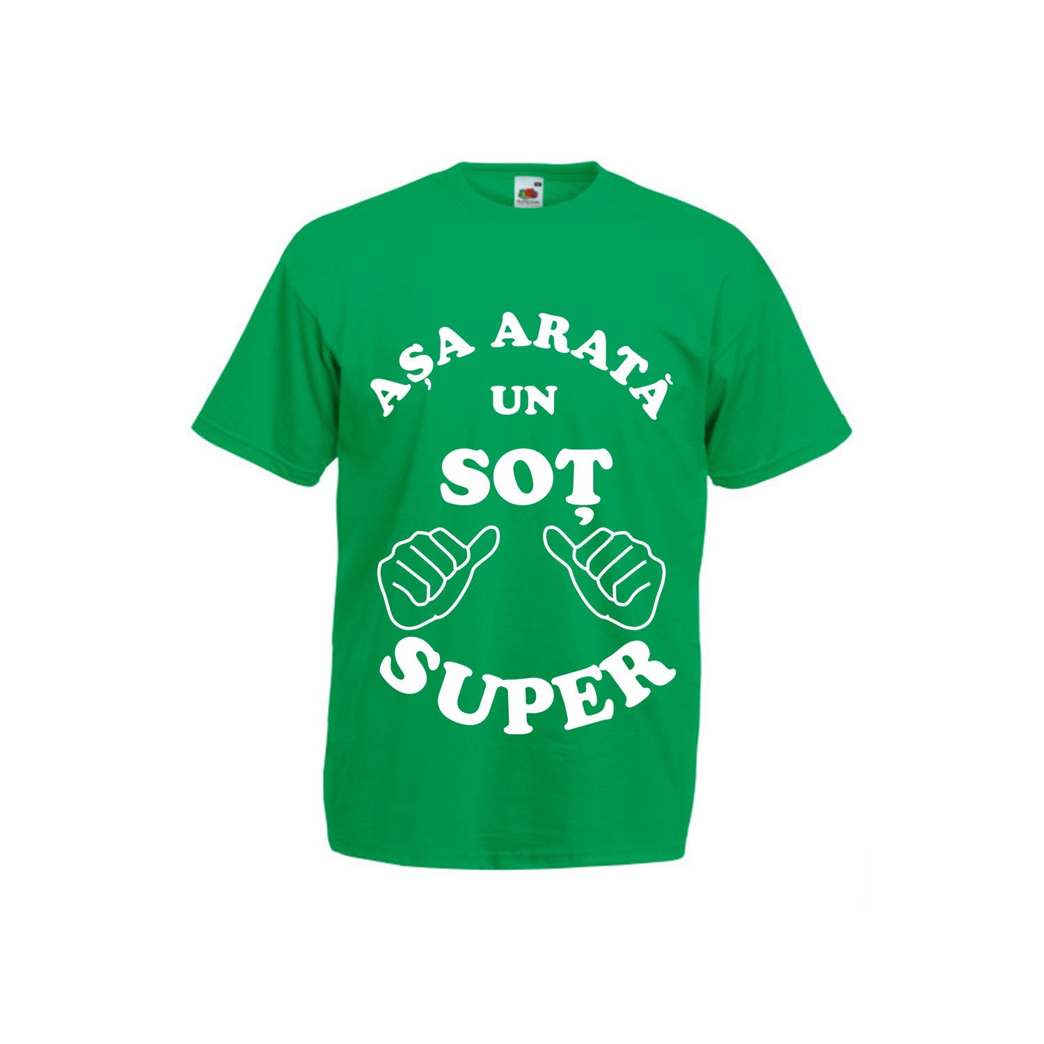 Tricou personalizat Fruit of the loom Asa arata un sot super L verde