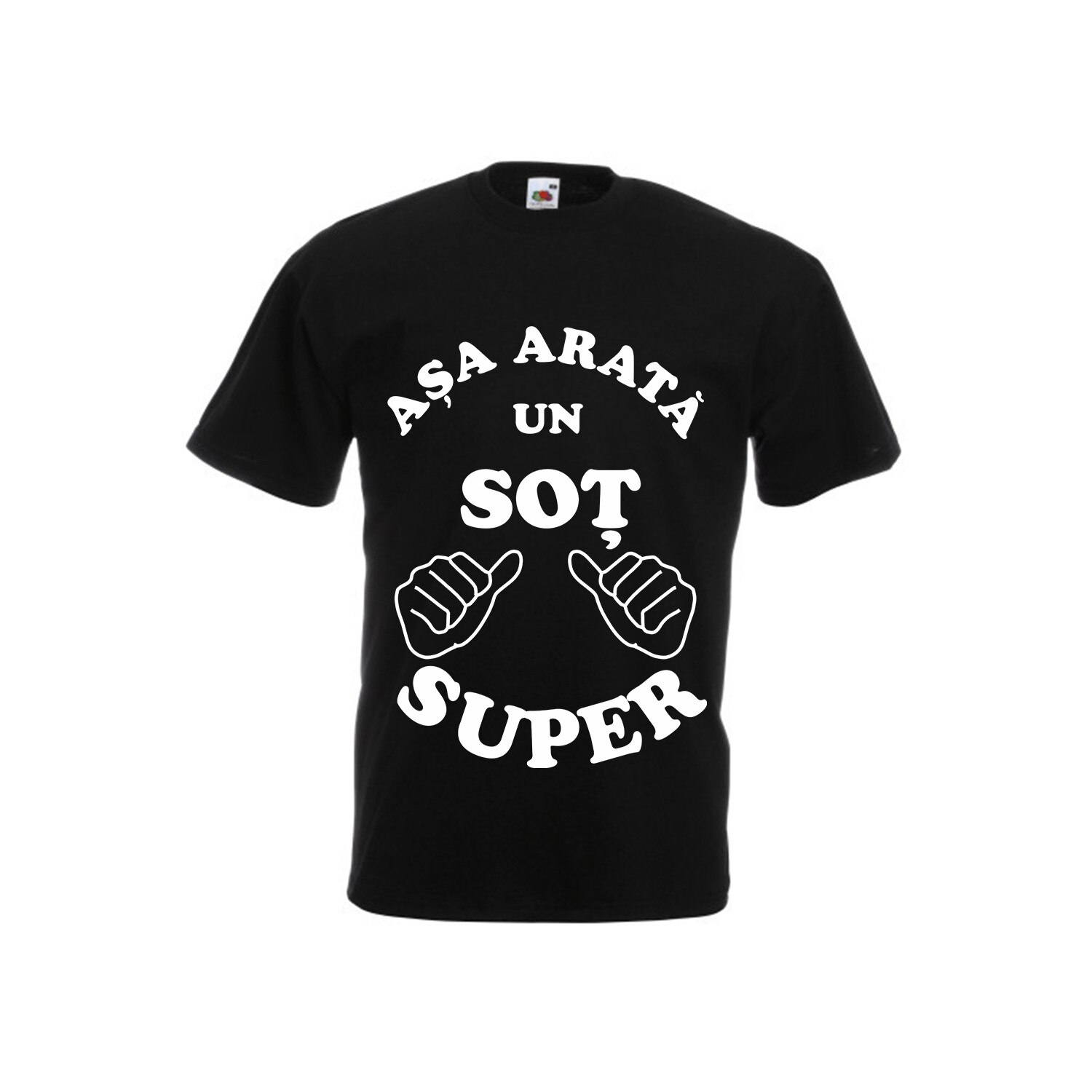 Tricou personalizat Fruit of the loom Asa arata un sot super L negru