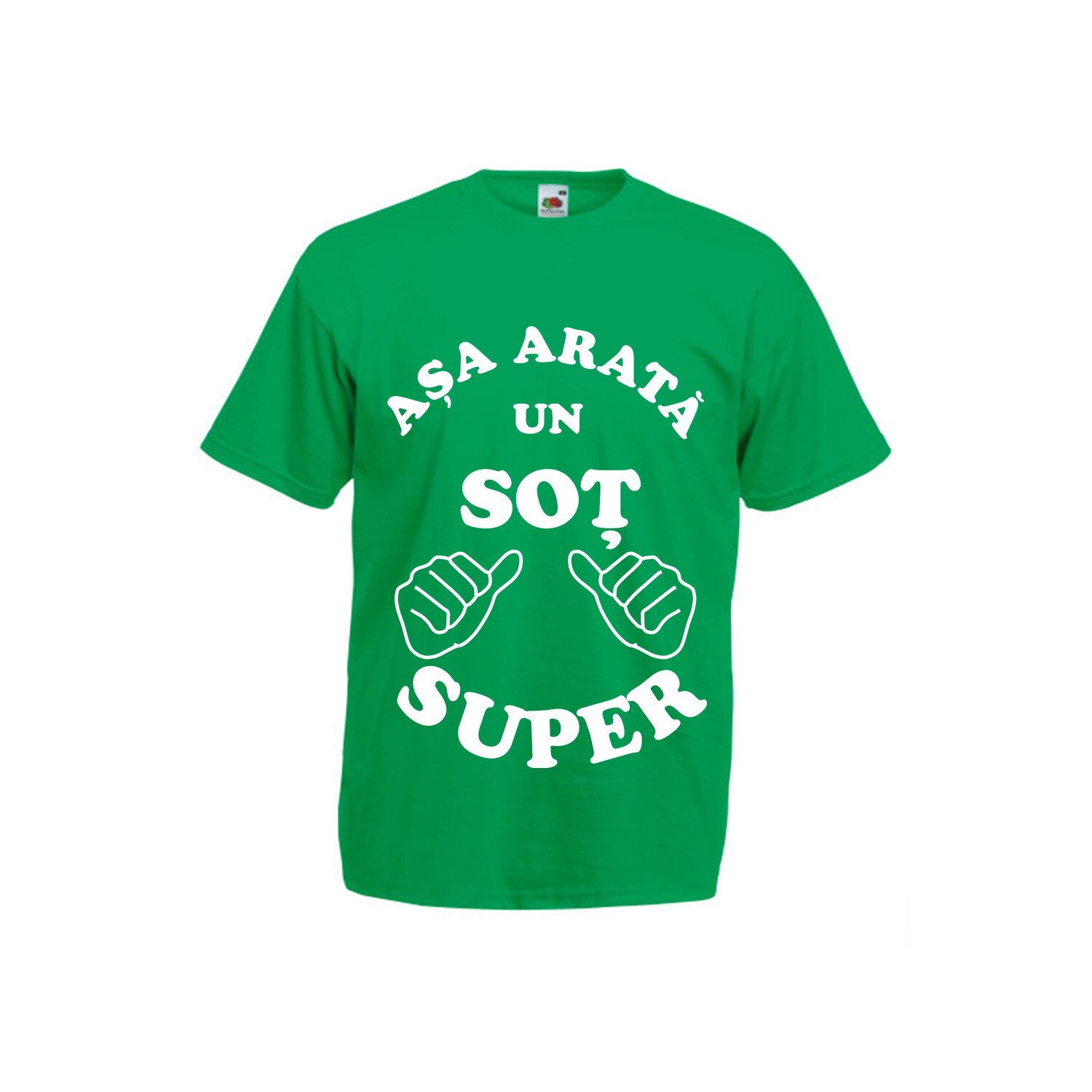 Tricou personalizat Fruit of the loom Asa arata un sot super S verde