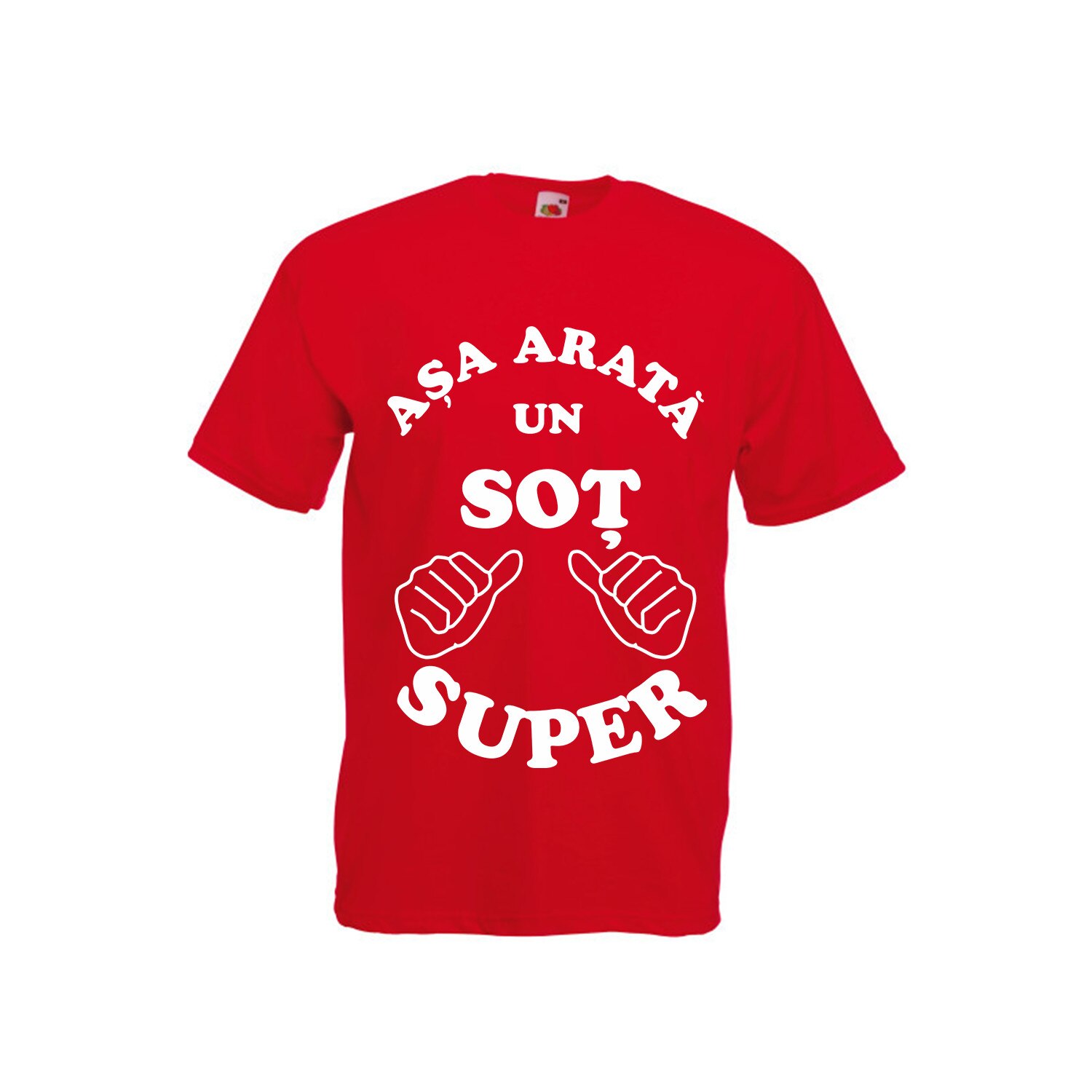 Tricou personalizat Fruit of the loom Asa arata un sot super M rosu