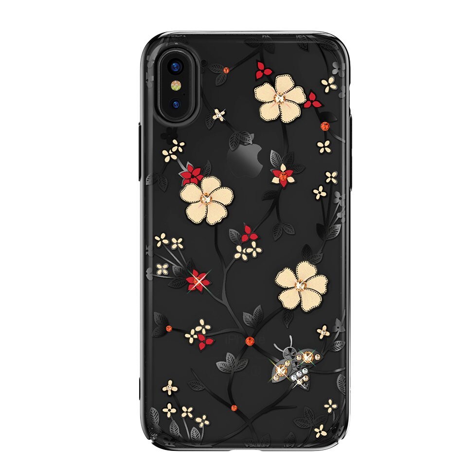 Husa Kavaro Honeybee Series decorata cu Cristale PRECIOSA Originale iPhone X black