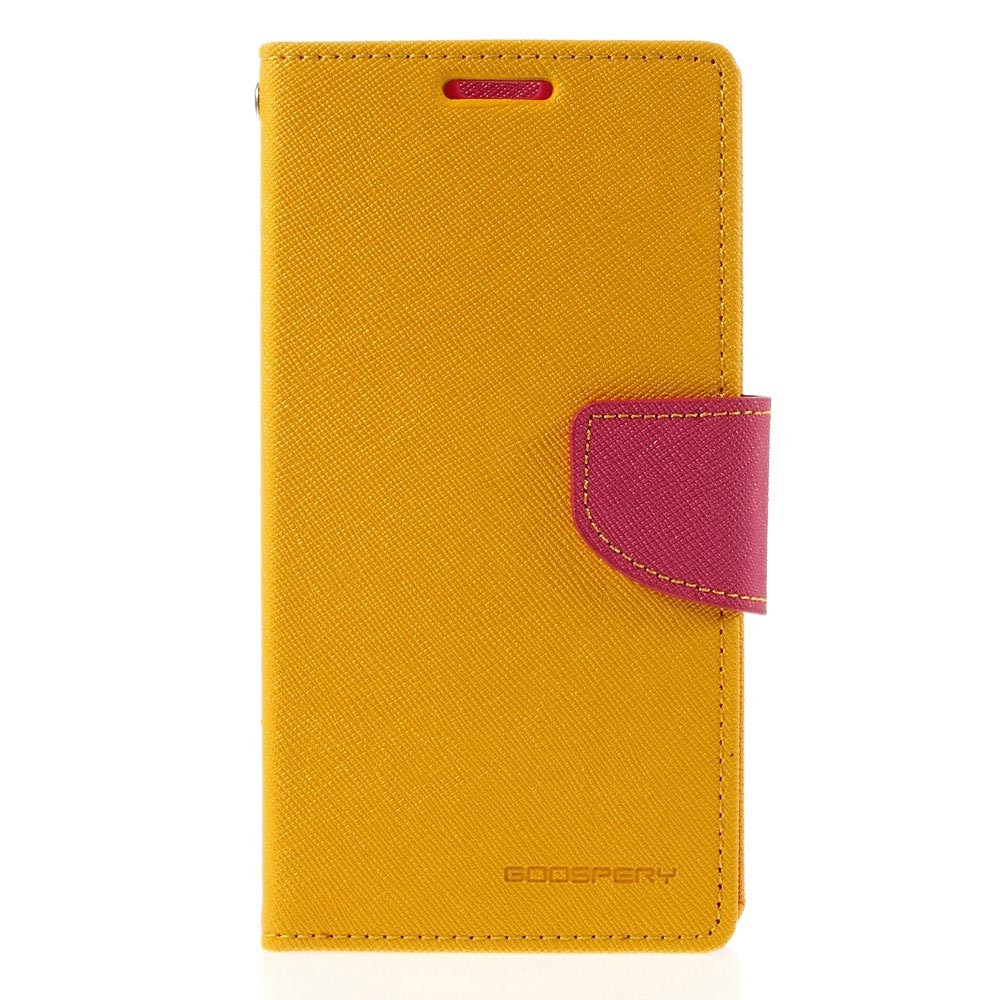 Husa Mercury Fancy Diary iPhone 5 / 5S Galben Blister