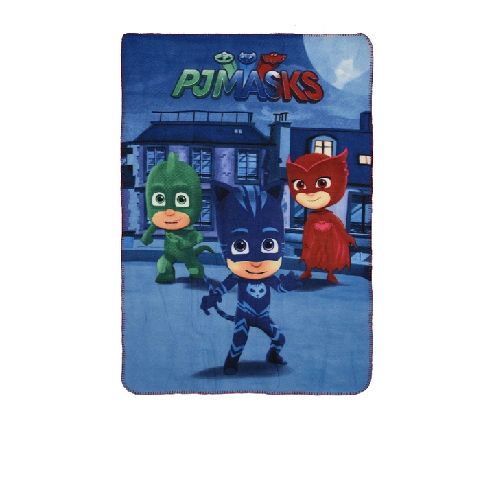 Одеяло поларено PJ Masks 100x150см Синьо