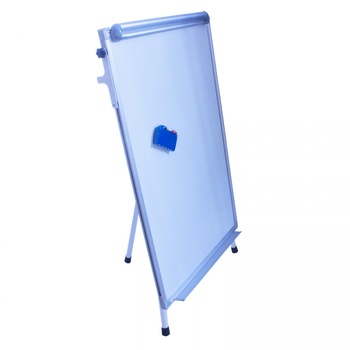 Flipchart magnetic, rama aluminiu, prindere cu clema rabatabila, trepied 60x90 cm Flipchart magnetic, rama aluminiu, prindere cu clema rabatabila, trepied 60x90 cm