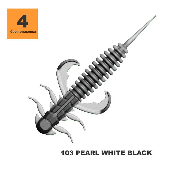 Примамка TOIRTAP FISH KILLER 3.8" 103 Pearl white black