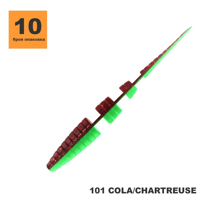 Примамка TOIRTAP ДЖАВАСТИК-Т 3" 101 Cola/Chartreuse
