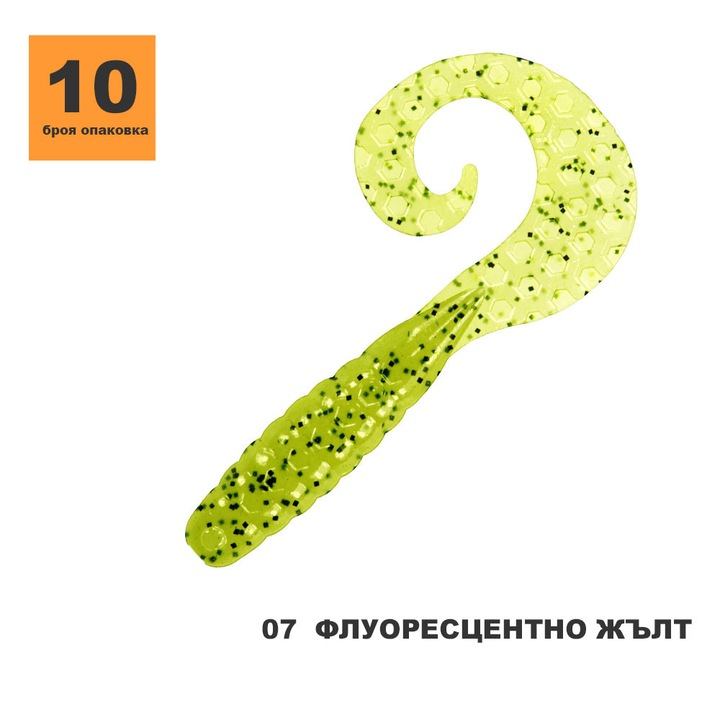 Примамка TOIRTAP ТУИСТЕР "ПЧЕЛА" 1.6" 07 ФЛУОРЕСЦЕНТНО ЖЪЛТ