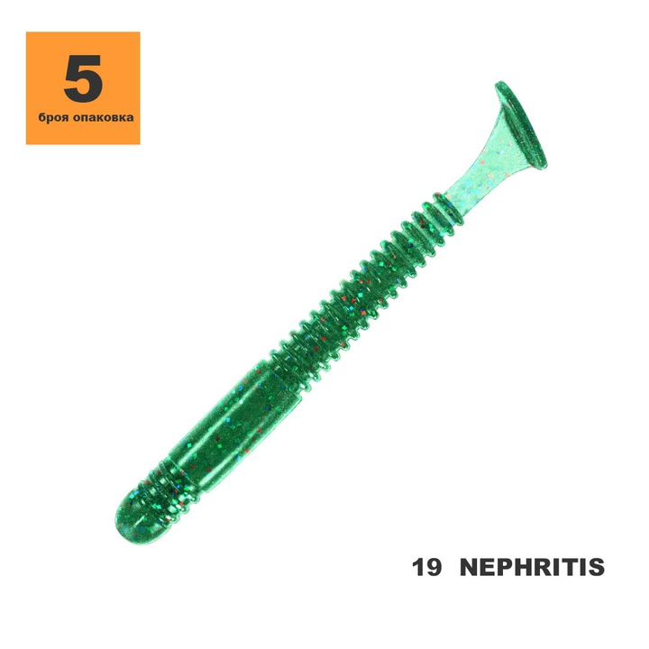 Примамка TOIRTAP ВИБРОХВОСТ«Щиповка» 3,4″ 19 Nephritis