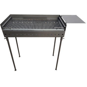 Gratar de gradina portabil din fier/otel de 3mm pe lemne si carbune reglabil pe 3 nivele, 80 x 40 cm Gratar de gradina portabil din fier/otel de 3mm pe lemne si carbune reglabil pe 3 nivele, 80 x 40 cm