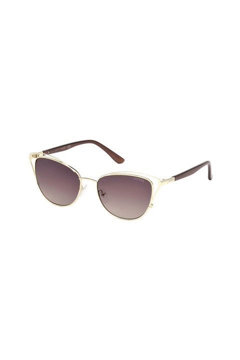 Guess, Ochelari de soare cat-eye, Auriu/Maro, 55-17-140 Standard