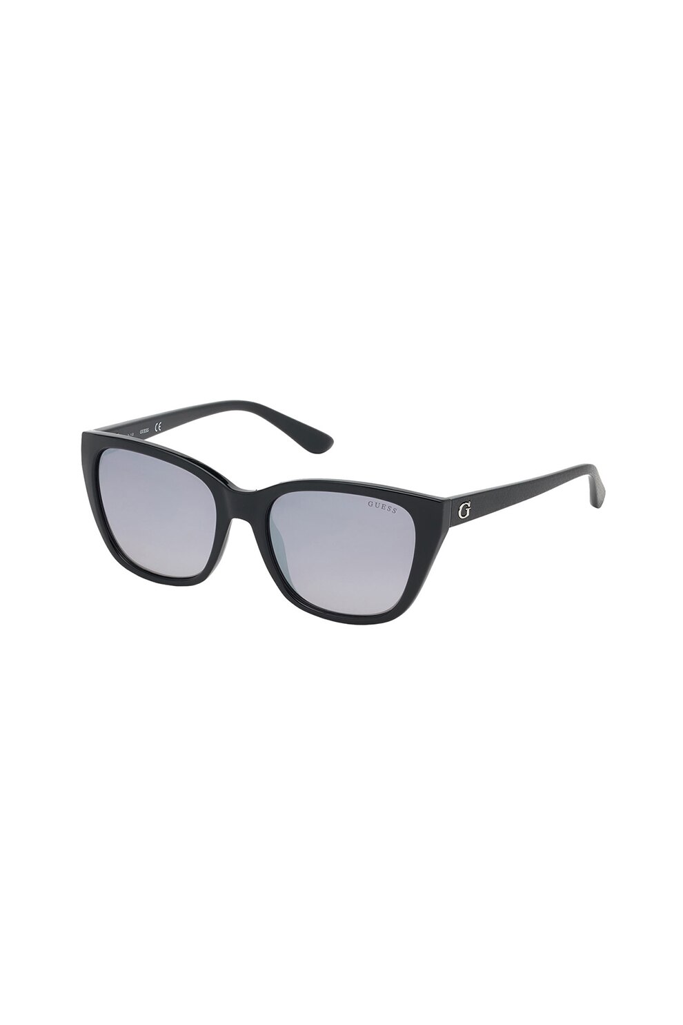 Guess, Ochelari de soare patrati, Negru, 54-18-145 Standard