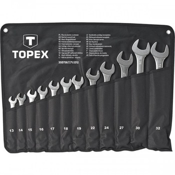 Set chei combinate fixe - inelare 13-32 mm, 12 buc -set, Topex 35D758 Set chei combinate fixe - inelare 13-32 mm, 12 buc -set, Topex 35D758