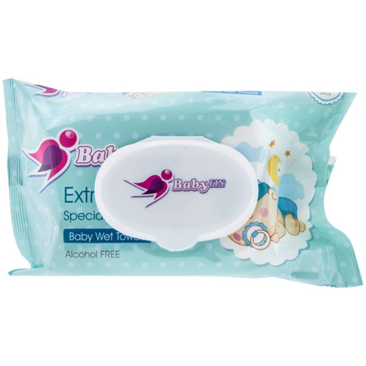Set 20 x Servetele Umede Baby Fin cu Capac - 72 buc