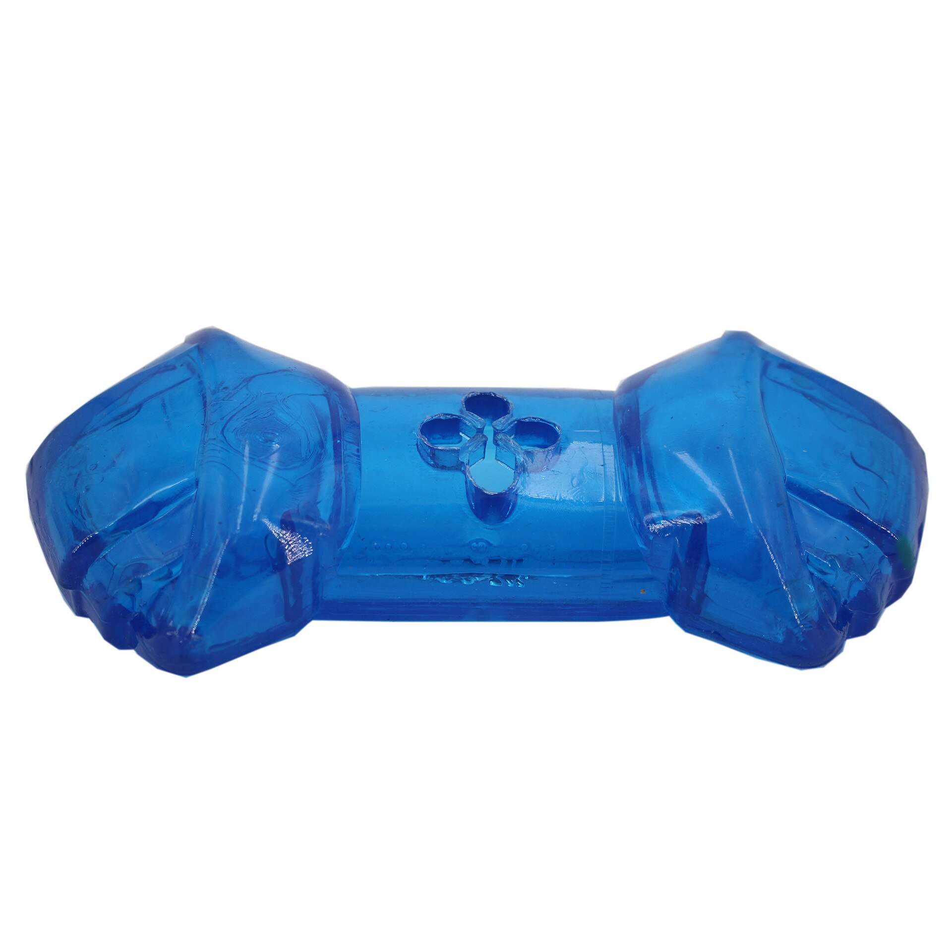 Jucarie cu Eliberare de Recompensa Os de Mestecat, Starmark, Albastru, aprox. 19 cm. , Pentru Caini