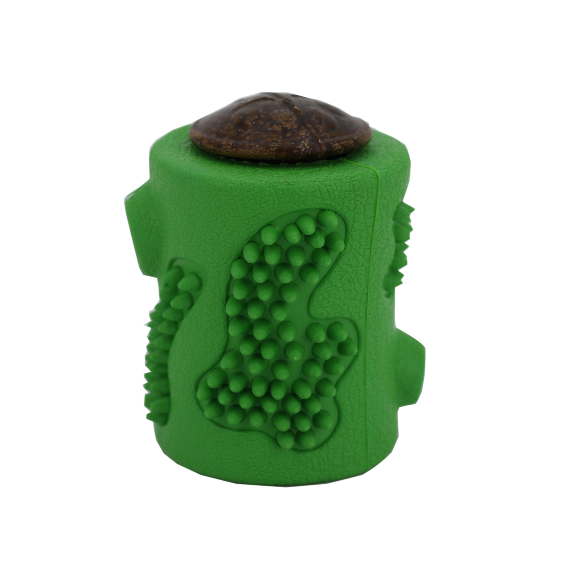 Jucarie cu Recompensa Lock&Block RubberTuff Treat Stump, Starmark, Verde, Medie, Pentru Caini