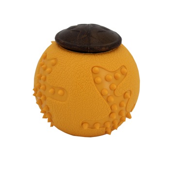 Jucarie cu Recompensa Lock&Block RubberTuff Treat Ball, Minge, Starmark, Maro, Medie, Pentru Caini Jucarie cu Recompensa Lock&Block RubberTuff Treat Ball, Minge, Starmark, Maro, Medie, Pentru Caini