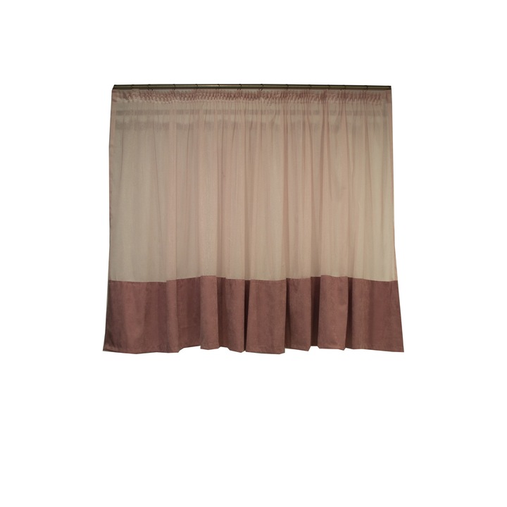 Perdea Velaria, de culoare roz prafuit, 368x150 cm