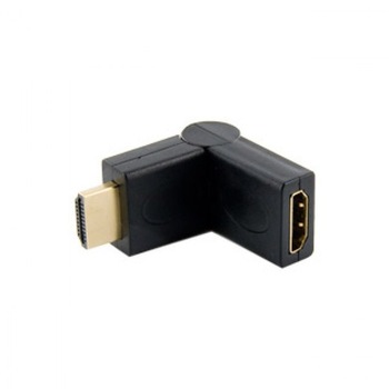 Adaptor 4World HDMI M > HDMI F, unghi de 180grade, negru Adaptor 4World HDMI M > HDMI F, unghi de 180grade, negru