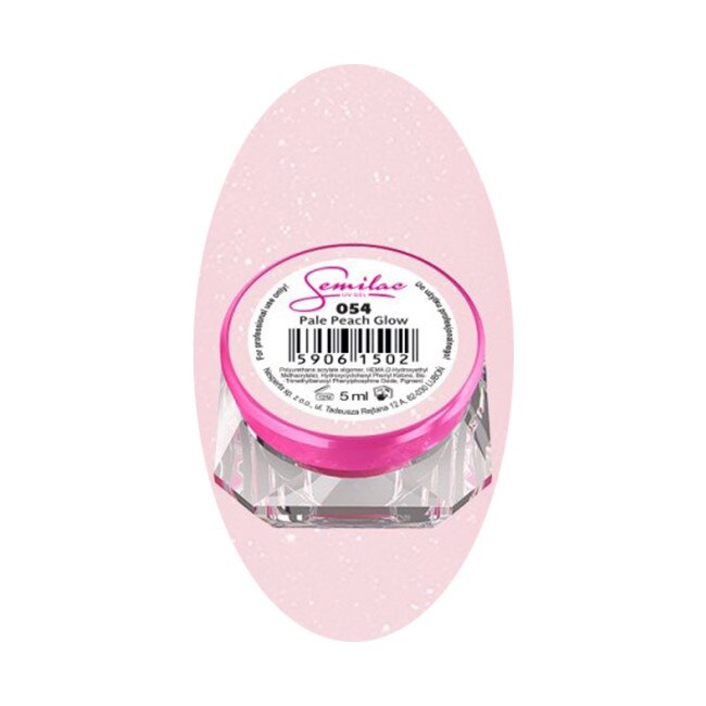 Gel UV color, Semilac, 5 ml, Pale Peach Glow 054