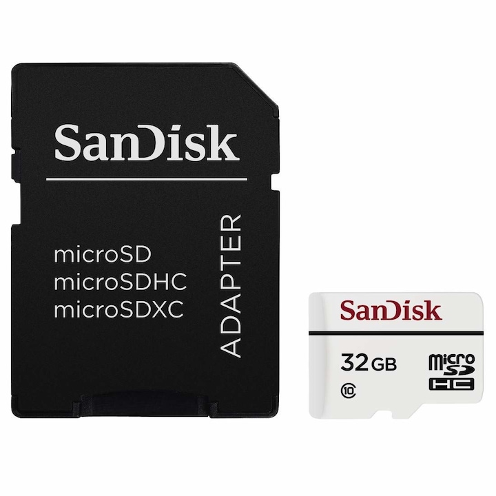 Micro SD карта с памет, SanDisk, High End Video Surveillance, 32 GB памет