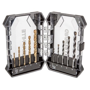 Set de burghii pentru metal si lemn GRAPHITE 55h210 Set de burghii pentru metal si lemn GRAPHITE 55h210