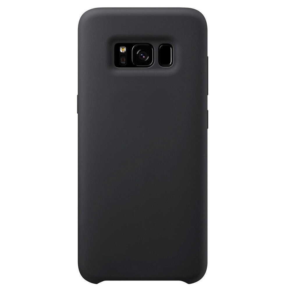 Husa telefon din silicon flexibil cu interior din material impotriva zgarieturilor , Gema Mixt pentru Samsung galaxy S8 Plus G955 , negru