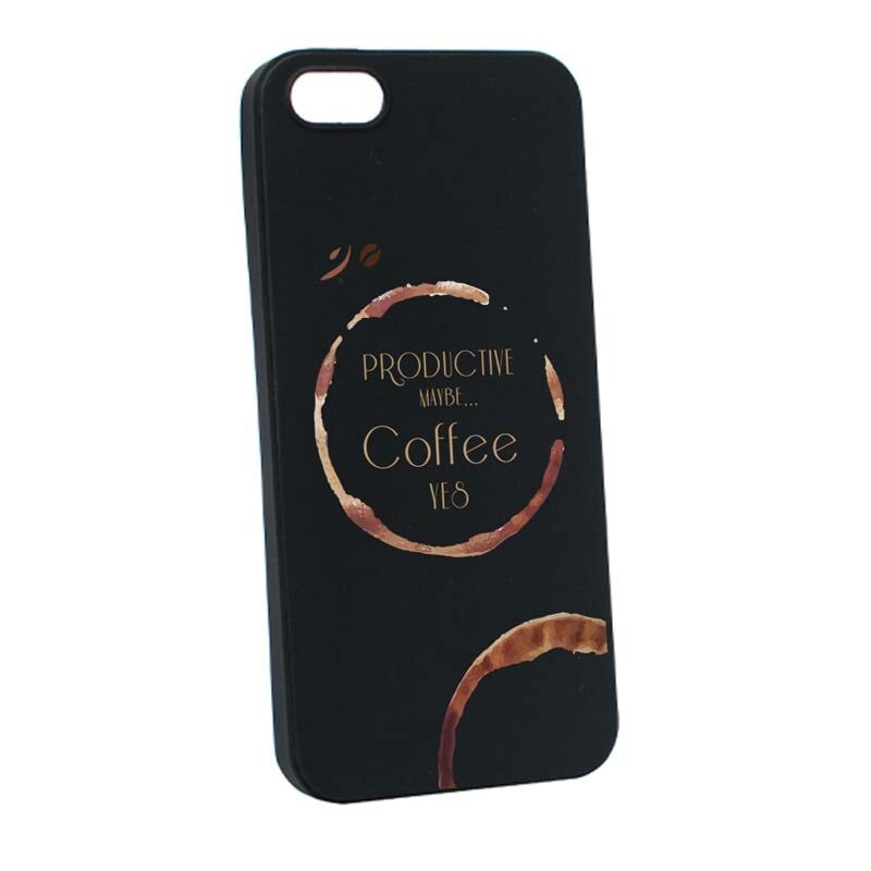 Husa Apple iPhone SE / 5S / 5, Silicon, Coffee B33