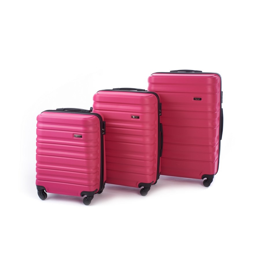 Set 3 trolere ABS Cambridge roz