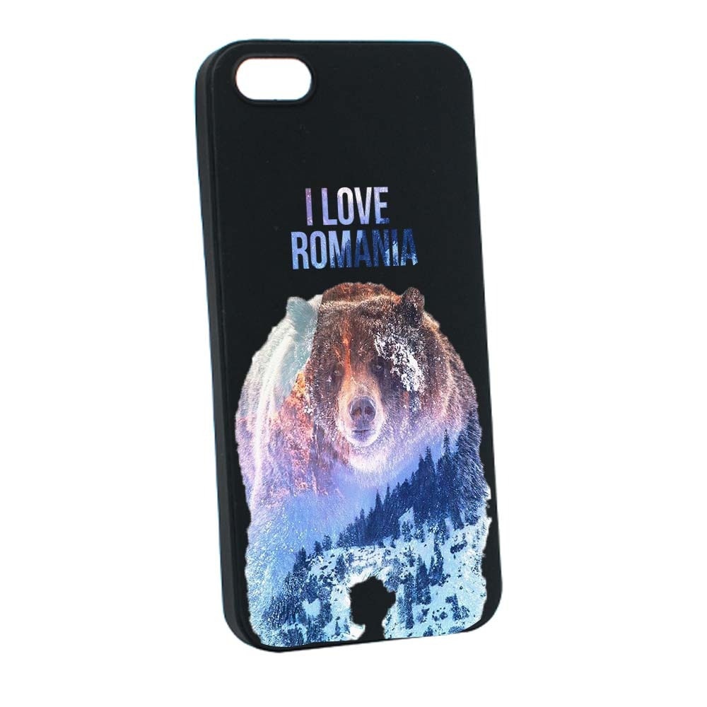 Husa Apple iPhone SE / 5S / 5, Silicon, I Love Romania B35