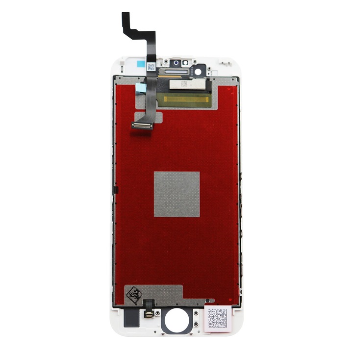Дисплей с тъчскрийн и SmartGSM рамка, съвместим с Apple iPhone 6S, бял, първокласно качество