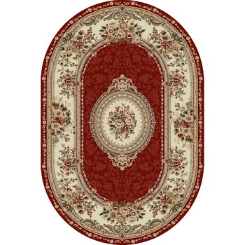 Covor Clasic, Lotos 571, Rosu, Oval, 80x150 cm, 1800 gr/mp Covor Clasic, Lotos 571, Rosu, Oval, 80x150 cm, 1800 gr/mp