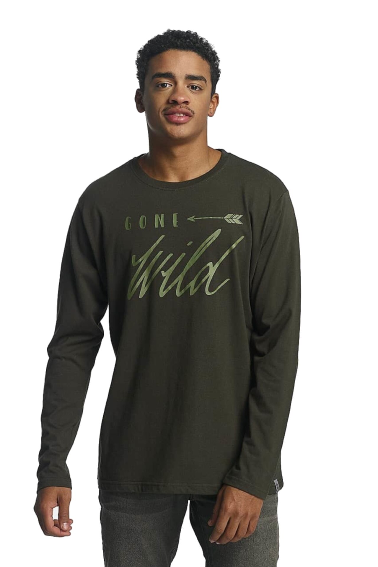 Bluza cu maneca lunga Just Rhyse Naukati, Olive, S